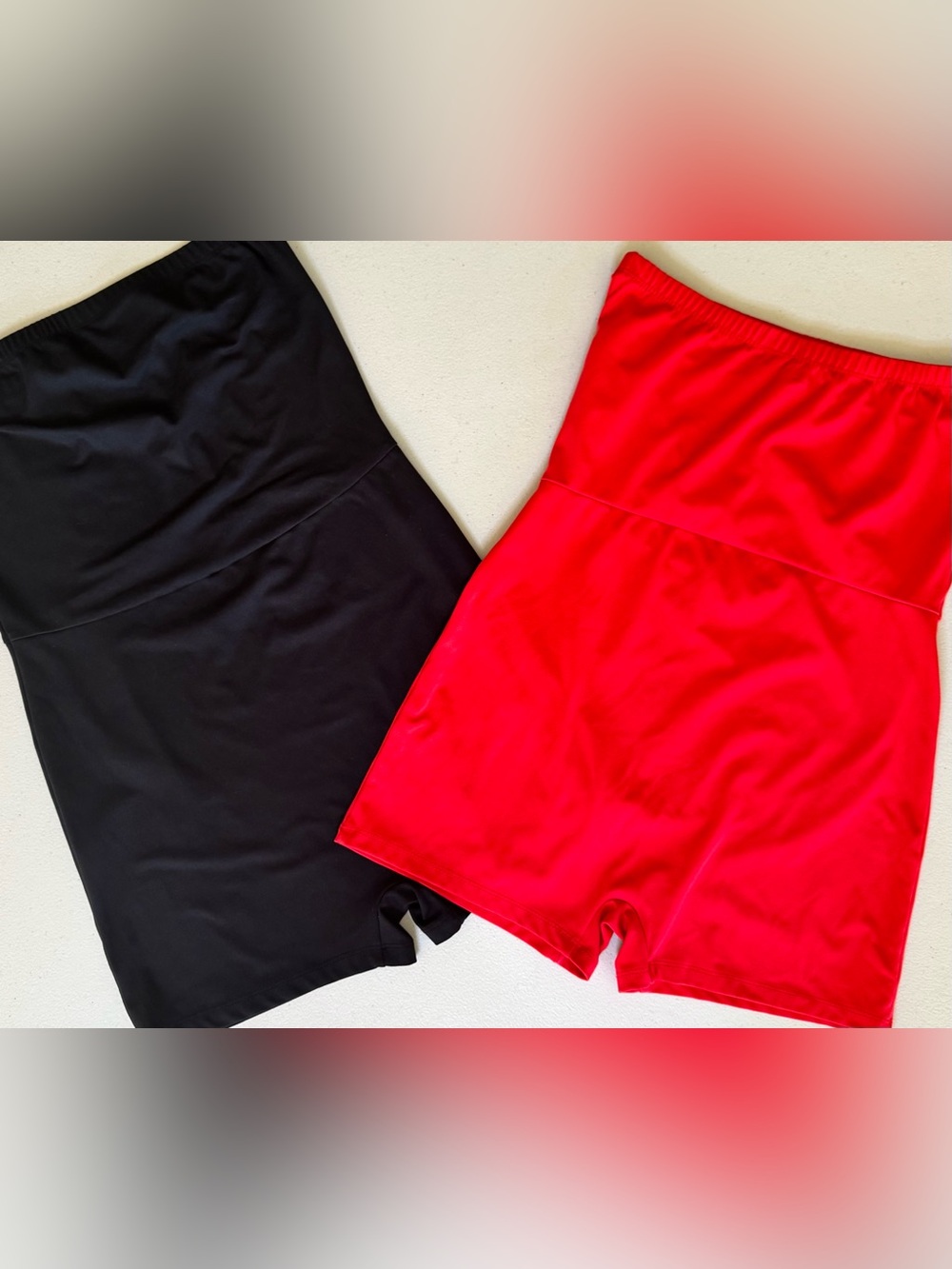 Wild Fable ButterBliss Romper Bundle Black & Red Strapless Shorts Rompers Size M